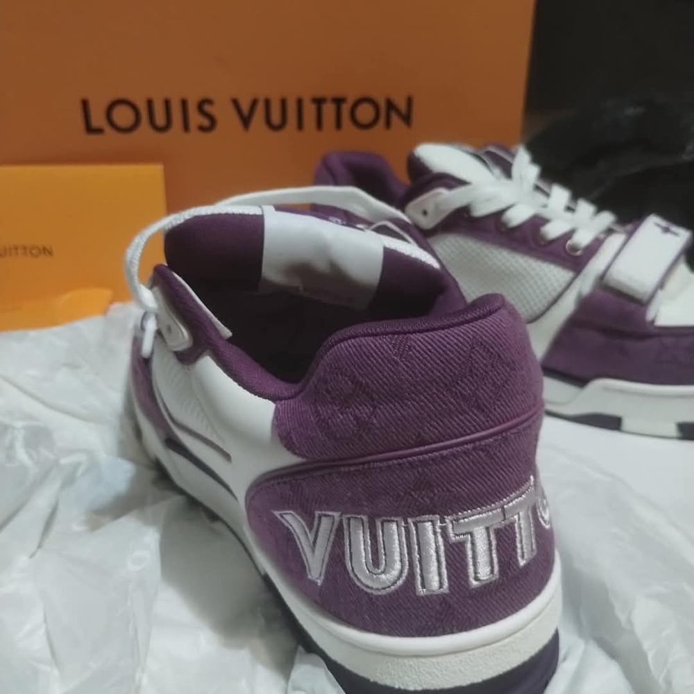 Louis Vuitton Purple and White Sneakers - Picture 4 of 6